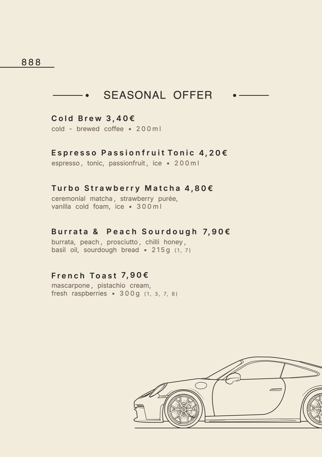 Drinks menu — page 2