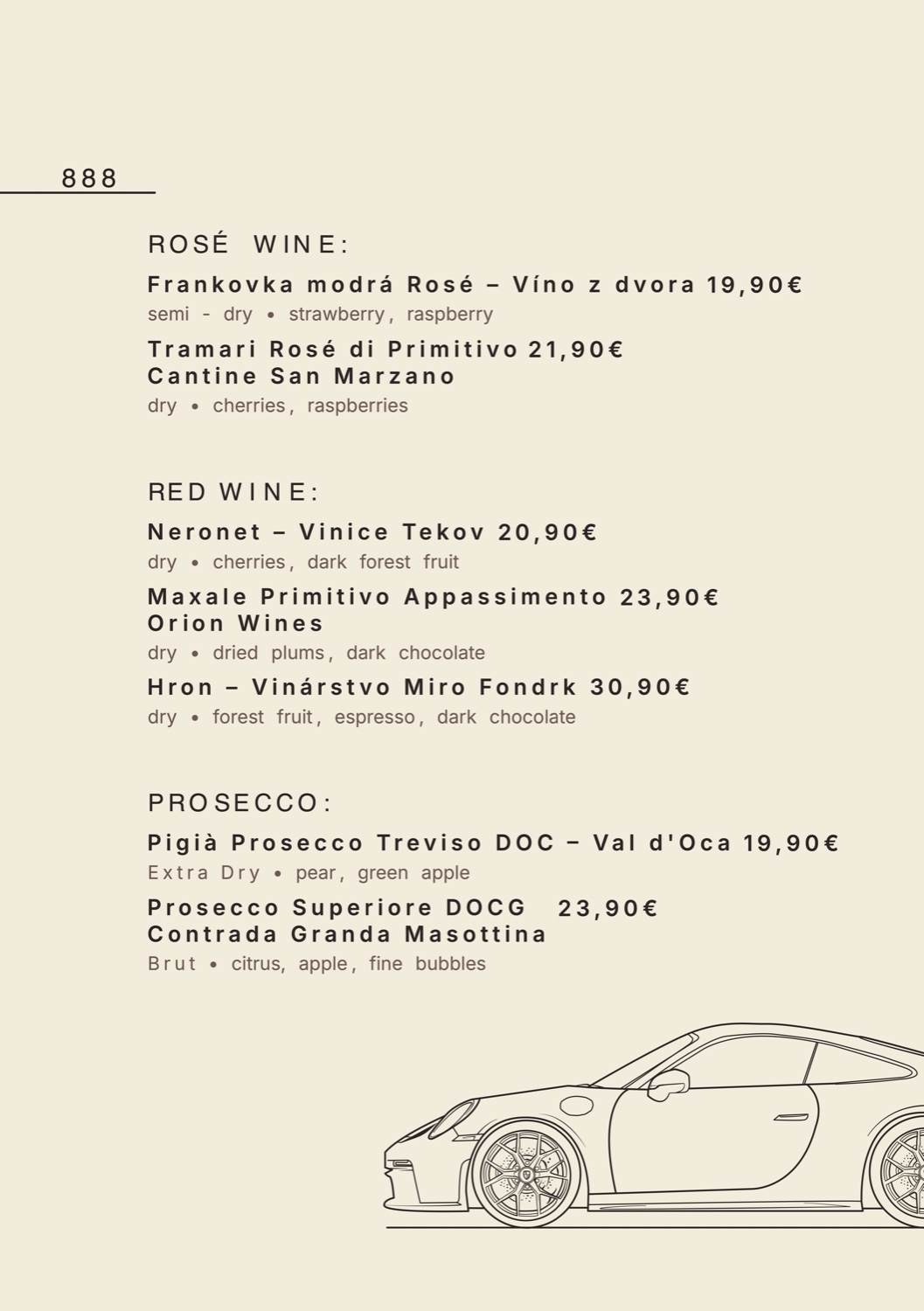 Drinks menu — page 8